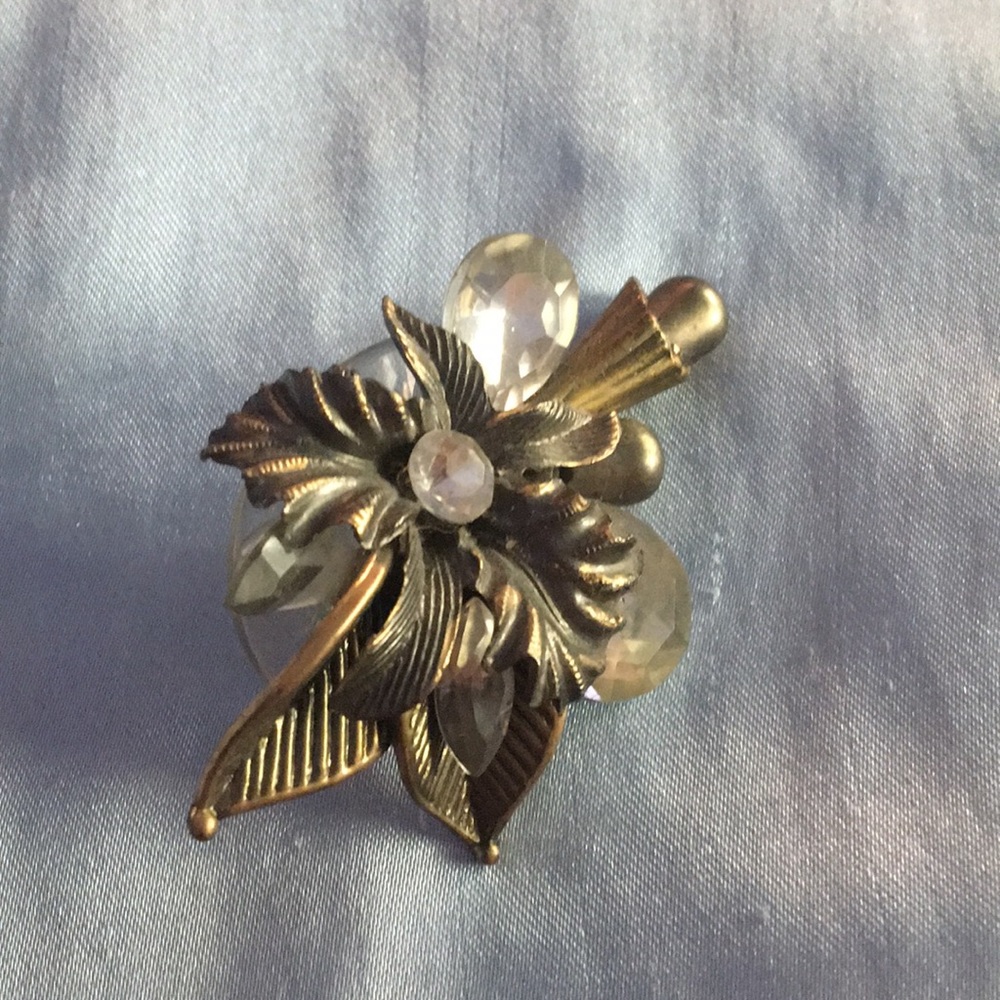 🥜TRADED🥜Vintage silver LARGE floral earrings - Picture 9 of 14